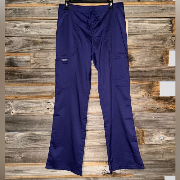NWT-women’s Purple Cherokee Revolution Workwear Scrub Pants, Size Small - Picture 1 of 8